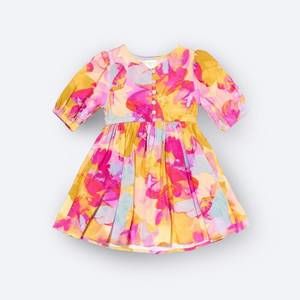 NEW SONNY SIDE UP girl's eleanor dress in watercolor